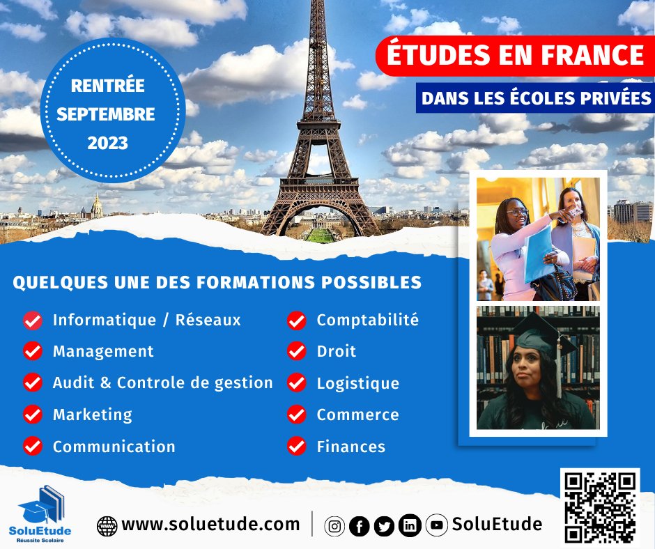 soluetude's tweet photo. 𝐕𝐨𝐮𝐬 𝐫𝐞̂𝐯𝐞𝐳 𝐝'𝐞́𝐭𝐮𝐝𝐢𝐞𝐫 𝐝𝐚𝐧𝐬 𝐮𝐧𝐞 𝐞́𝐜𝐨𝐥𝐞 𝐩𝐫𝐢𝐯𝐞́𝐞 𝐝𝐞 𝐫𝐞𝐧𝐨𝐦 𝐞𝐧 𝐅𝐫𝐚𝐧𝐜𝐞 𝐩𝐨𝐮𝐫 𝐥𝐚 𝐫𝐞𝐧𝐭𝐫𝐞́𝐞 𝐝𝐞 𝐬𝐞𝐩𝐭𝐞𝐦𝐛𝐫𝐞 𝟐𝟎𝟐𝟑 ?🧑‍🎓🇫🇷 SoluEtude vous aide à intégrer les meilleures écoles.
#EtudesenFrance #SoluEtude https://t.co/ux0RV1Fn3L