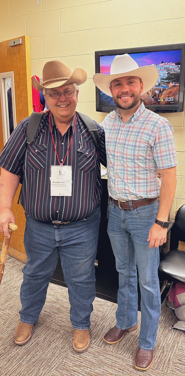 the_MrBraun's tweet photo. “A man to ride the river with!” Incredibly thankful for Mr. Moudy and Cowboy Ethics. The impact he has had on our school is special to see! This morning he showed up for his last visit of the year with a brand new hat for me 🤠Relationships!! #ForTheBrand #CodeoftheWest https://t.co/dtTFSYsddJ