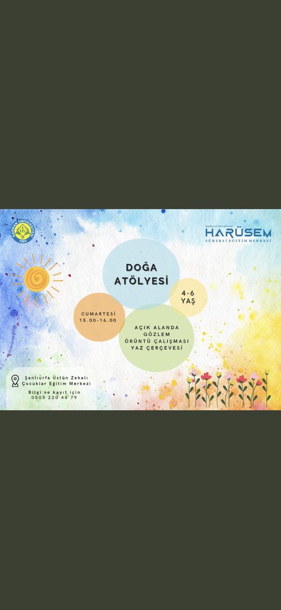 Ahmet İlyas (@ahmetilyas) on Twitter photo Harüsem’den yeni bir eğitim daha, hafta sonları çocuklarınızın daha kaliteli ve eğitici bir zaman geçirmesi için sizleri oyun atölyelerine bekliyoruz, yaşam boyu eğitim için HARÜSEM <a href="/mtahirgulluoglu/">Prof. Dr. Mehmet Tahir GÜLLÜOĞLU</a> <a href="/hrumedya/">Harran Üniversitesi</a> <a href="/sanliurfabld/">Şanlıurfa Büyükşehir 🇹🇷</a> <a href="/haliliye_bld/">Haliliye Belediyesi 🇹🇷</a> <a href="/EyyubiyeBel/">Eyyübiye Belediyesi</a> <a href="/UrfaValiligi/">T.C. ŞANLIURFA VALİLİĞİ</a> Harüsem’den yeni bir eğitim daha, hafta sonları çocuklarınızın daha kaliteli ve eğitici bir zaman geçirmesi için sizleri oyun atölyelerine bekliyoruz, yaşam boyu eğitim için HARÜSEM <a href="/mtahirgulluoglu/">Prof. Dr. Mehmet Tahir GÜLLÜOĞLU</a> <a href="/hrumedya/">Harran Üniversitesi</a> <a href="/sanliurfabld/">Şanlıurfa Büyükşehir 🇹🇷</a> <a href="/haliliye_bld/">Haliliye Belediyesi 🇹🇷</a> <a href="/EyyubiyeBel/">Eyyübiye Belediyesi</a> <a href="/UrfaValiligi/">T.C. ŞANLIURFA VALİLİĞİ</a>