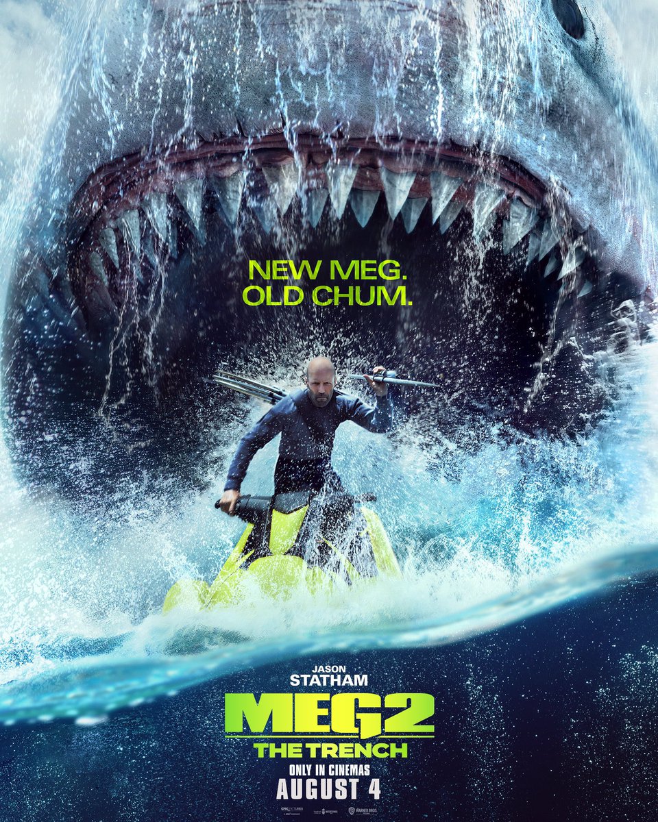 allocine's tweet photo. Les premières affiches du film "En eaux (très) troubles" avec Jason Statham !

Le 2 août au cinéma https://t.co/k5hZlJ2UKr