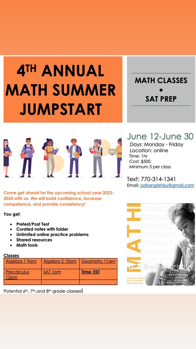 adriangrishby's tweet photo. I look forward to seeing you!

 #math #stem #steam #class #education #learn #coach #teacher https://t.co/XGRT9EatGl