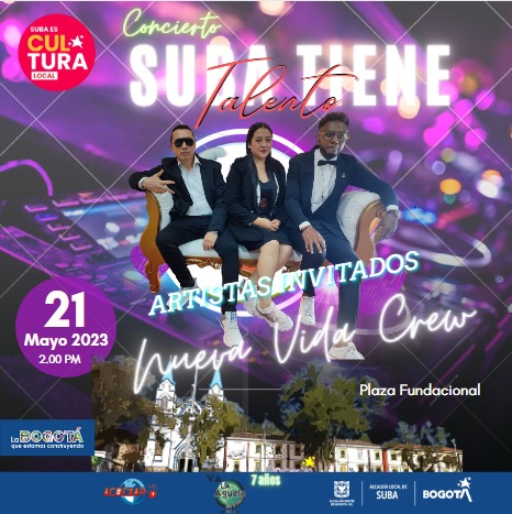 ACOEXAR's tweet photo. 🎶Hoy invitamos al grupo #NuevaVidaCrew a unirse al gran concierto #SubaTieneTalento 🎙Un evevnto artístico con los mejores exponentes de la industria cultural y creativa. La cita es el 🗓21 de mayo en la Plaza Fundacional de Suba. ¡Entrada libre!
#EsCulturaLocal #Bogotá https://t.co/tvclx7syTX