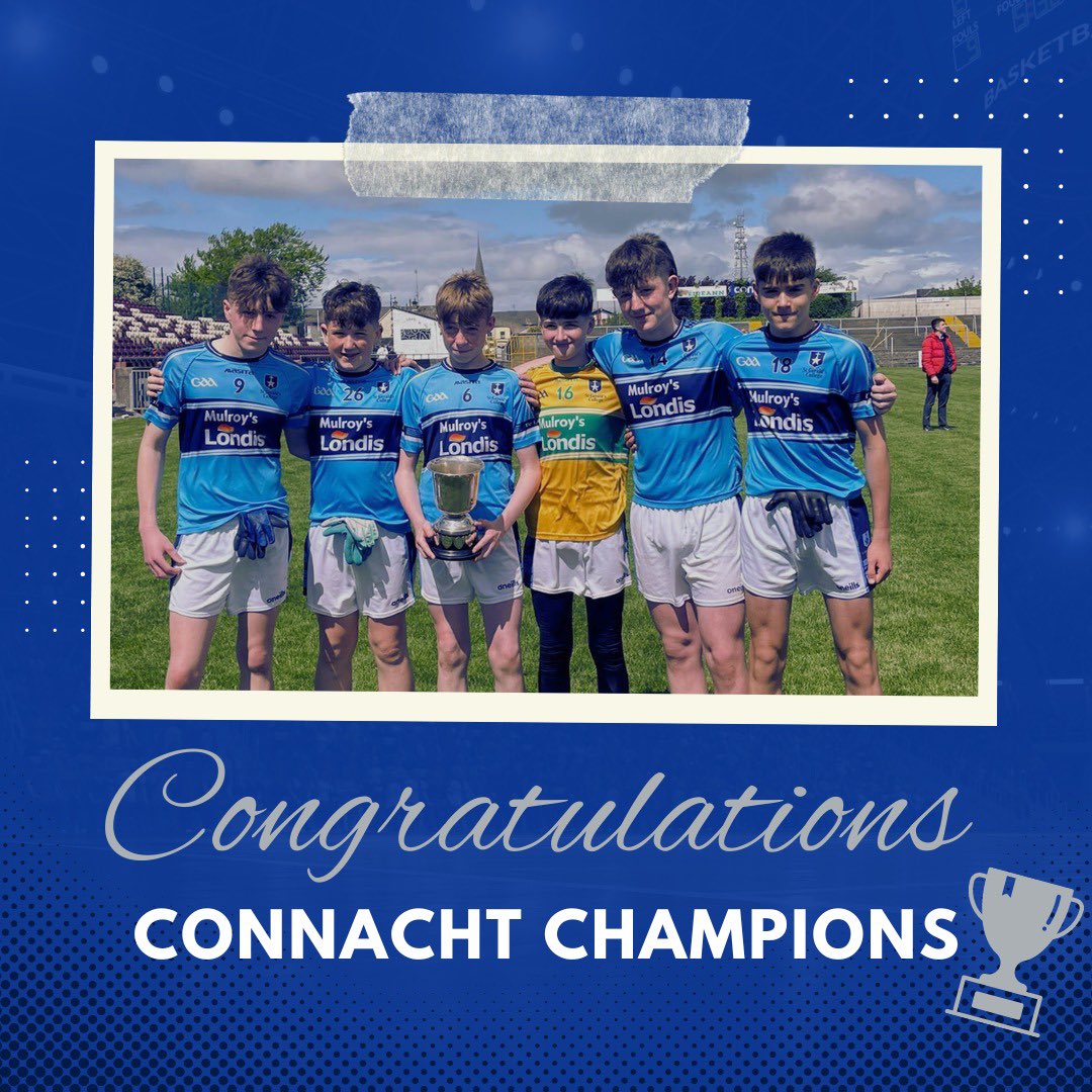 🏆Huge congratulations to our club players 
🔵Ben Sloyan 
⚪️Darragh Connor
🔵Darren Casey 
⚪️David Collins 
🔵Rian Fallon 
⚪️Neil O Brien 

Who just won the 1st year Connacht Colleges final with St Gerald’s College in Tuam👏🏼 

Well done lads 🎉🎉
#breaffy #club #winners
