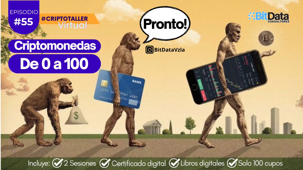 JblancoB's tweet image. Para finales de Mayo 2023, se viene el #CriptoTaller #Episodio55 #BitData donde socializaremos el conocimiento sobre la nueva era financiera, #Criptomonedas de 0 a 100.

Solo para 100 personas, pronto los detalles por la cuenta Instagram BitDataVzla, trabajaremos con…