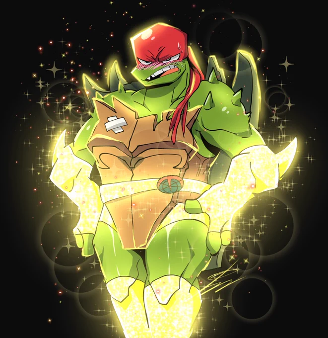 "ahh! This is like a Shiny Pokémon, isn't it?"  This is no Golden Bikini, it's a Super Golden Mystic Hamato Ninpo! And alt versions.  #SaveRiseoftheTMNT #rottmntraph #RiseoftheTMNT #Nickelodeon #UnpauseRiseoftheTMNT #rottmnt #TMNT #UnpauseROTTMNT