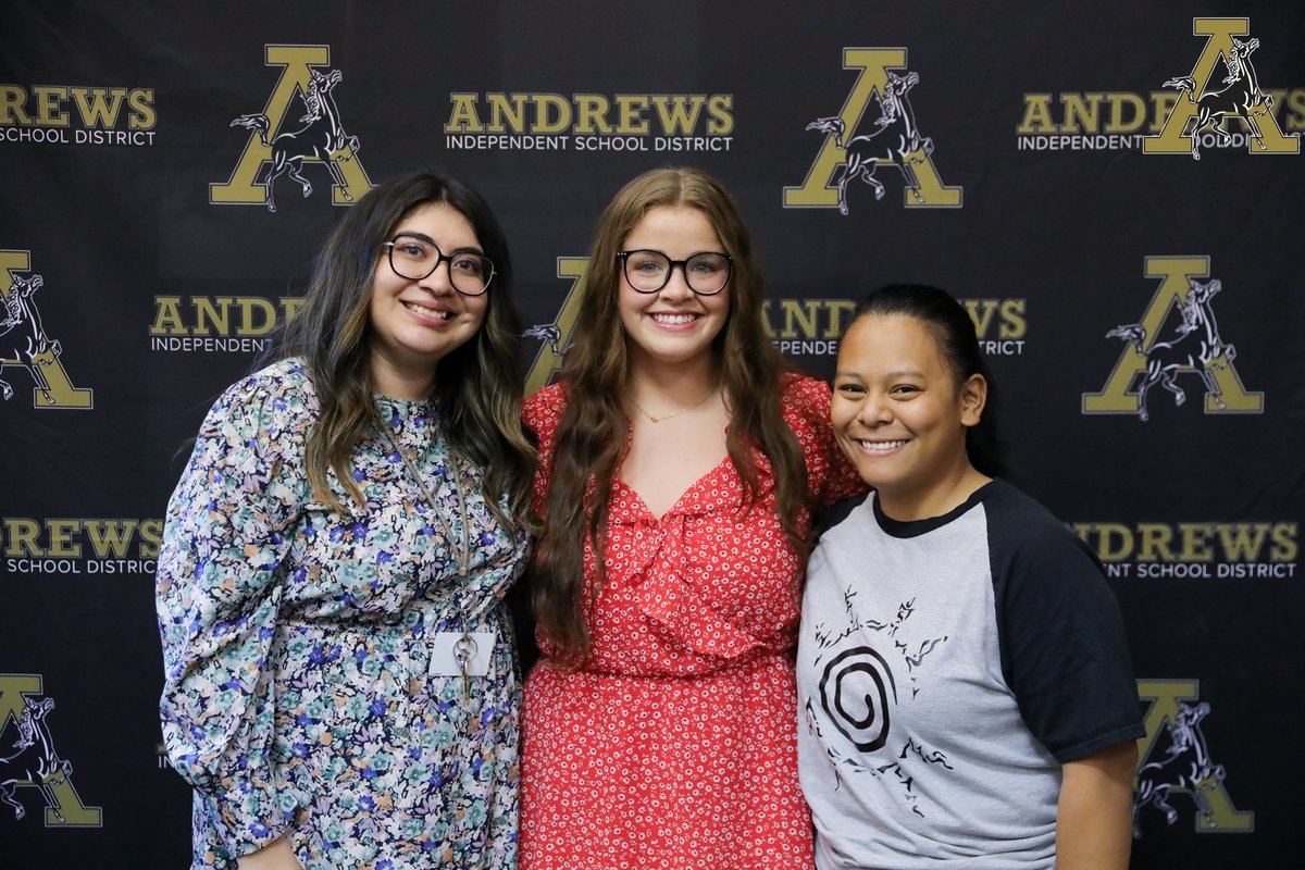 Andrews_ISD's tweet photo. Congratulations to Makenzie Keesee, Fatima Diaz and Shyanne Nelson! They have successfully completed the AISD Teacher Academy and will graduate from @Sul_Ross on Friday, May 19. https://t.co/sm8CF07sDn