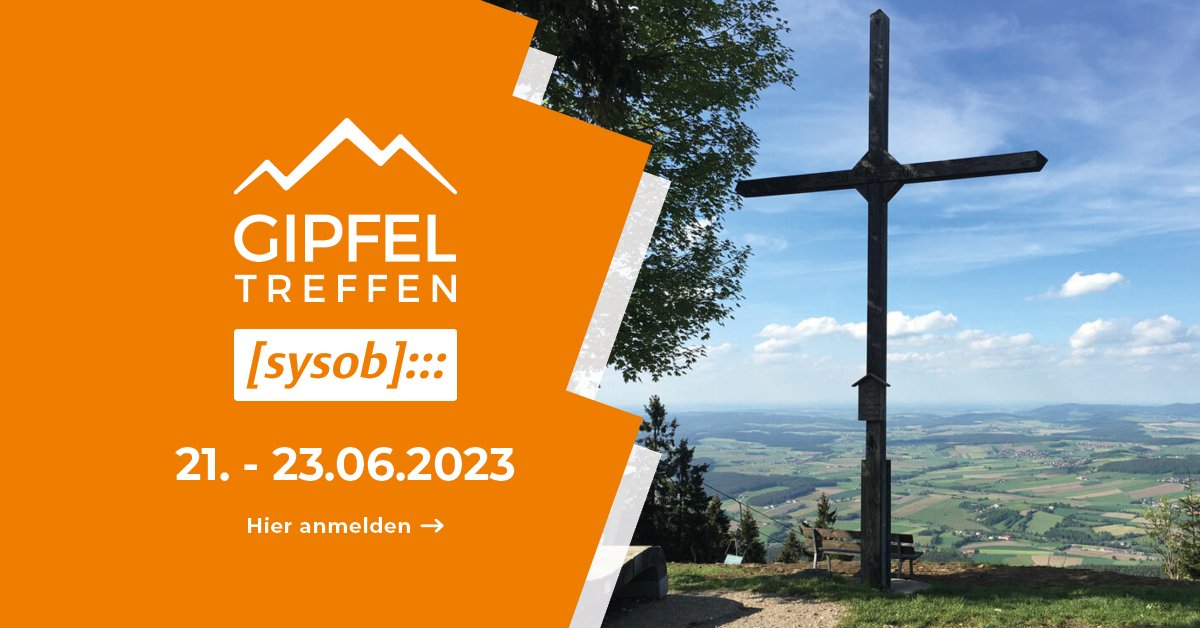 Jetzt zum 6. sysob Gipfeltreffen anmelden!

👉 gipfeltreffen.sysob.com/?utm_source=tw…

#sysob #Gipfeltreffen2023 #sysobHausmesseAmBerg #Hausmesse #Fair #BayerischerWald #sysobgipfeltreffen