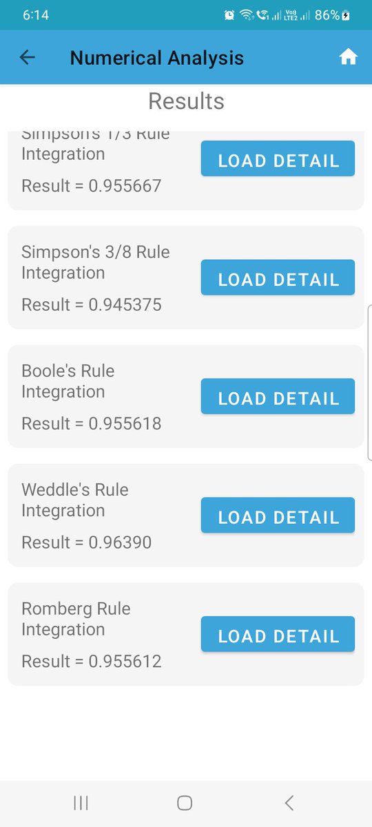 AbdullahMijazi's tweet image. Numerical Analysis with detailed (step-by-step) solutions
play.google.com/store/apps/det…
#LinearEquations
#LinearSystem
#Newton
#NewtonForward
#NewtonBackward
#Gauss
#GaussForward
#GaussBackward
#Stirling
#Bessel
#Everett
#Lagrange
#Aitken
#DividedDifference
#Trapezoidal
#Simpson
#Boole