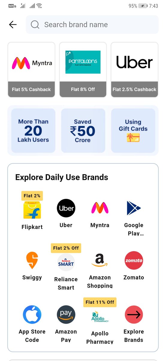 nebula_world's tweet photo. Gift cards purchase on Paytm (read on full tweet) 

Paytm has wide collection of gift cards on its platform with instant discount ranging from 1%-11% (https://t.co/kgMY2jaoS9) 

You can use sbi cashback card to get 5%, but provided the MCC is of online eCommerce merchant only.

*I have compiled a list of MCC codes on which I have received cashback and some I didn't.*

Can't share it openly here.

Pls DM me to share (follow, like, retweet must)

#MIvsRCB #POCOF5 #21MajesticYrsofDHANUSH #Prabhas