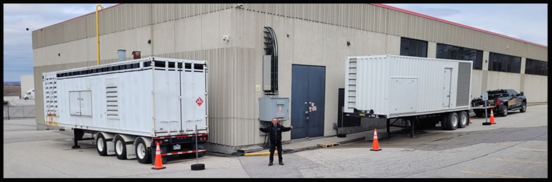 Small or big jobs - we are always ready !
Here we are with two GAL 800KW generators on a standby load sharing application.
GalPower.com 
Nous sommes toujours prêts !
Nous voici avec deux générateurs GAL 800KW dans une application de répartition de la charge de secours.