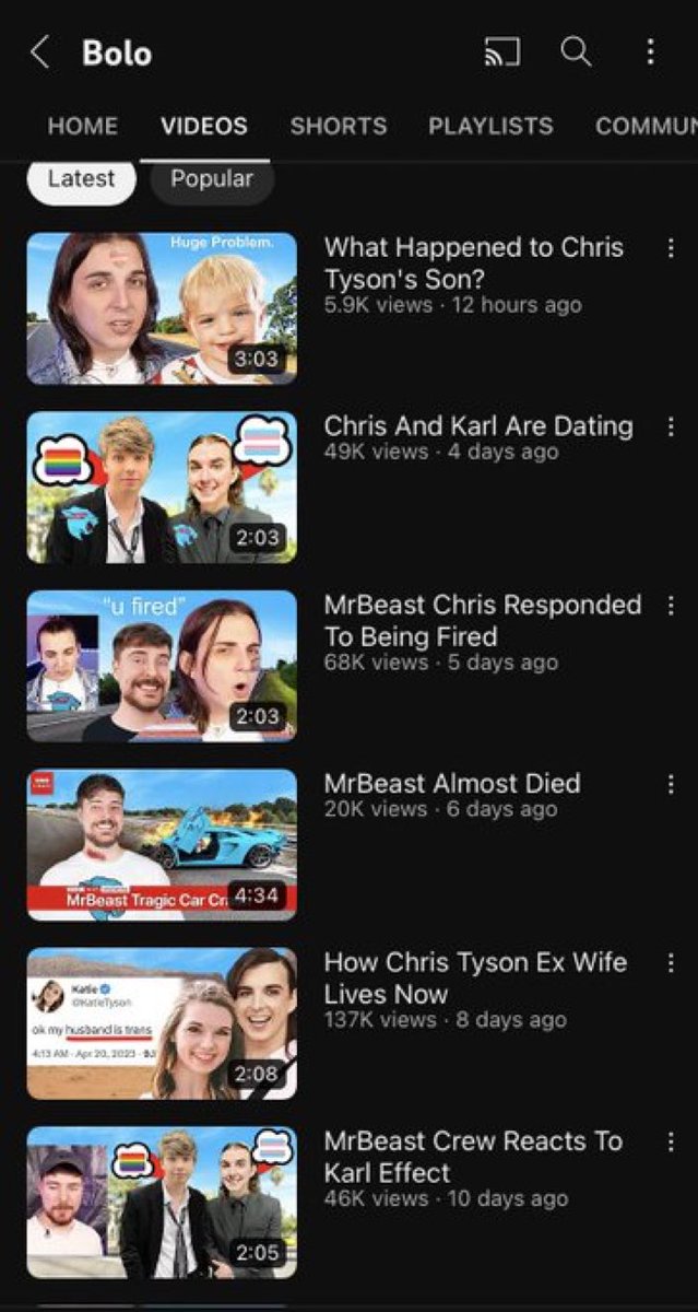 Bad Youtube content tweet media