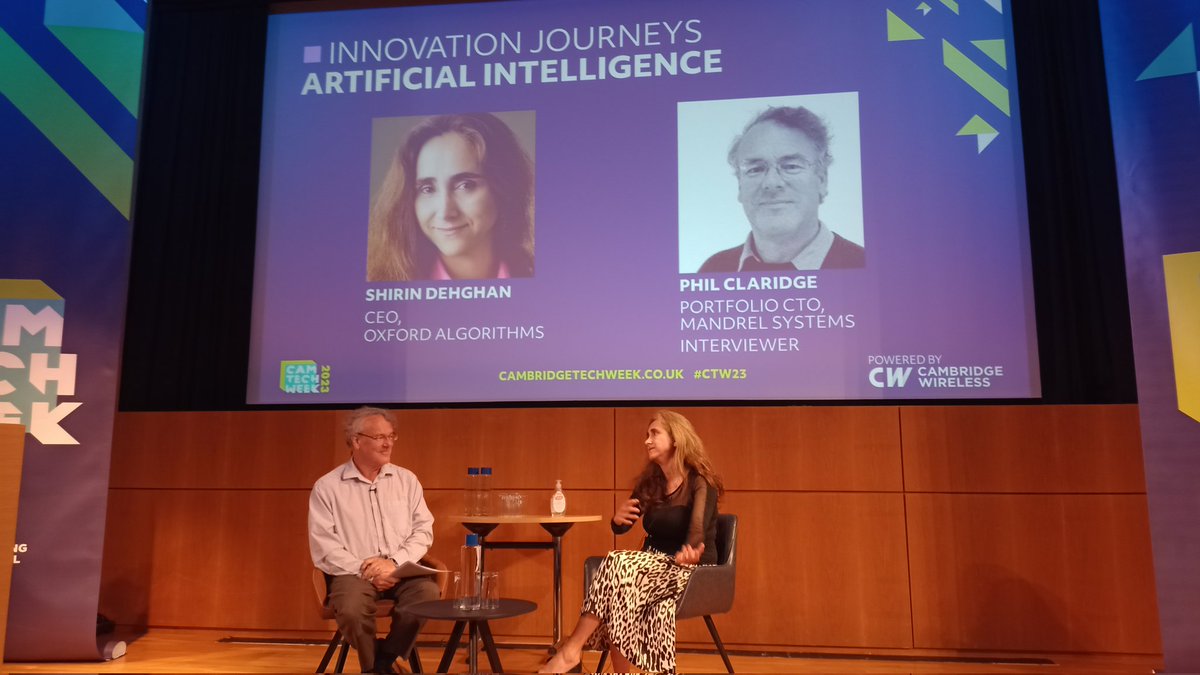 Thanks so much for sharing your inspirational journey as an #entrepreneur & an #investor, @shirinfdehghan! What a story!

#CTW23 @CamTechWeek
#PhilClaridge
#womenintech
#womeninvestor #failfast