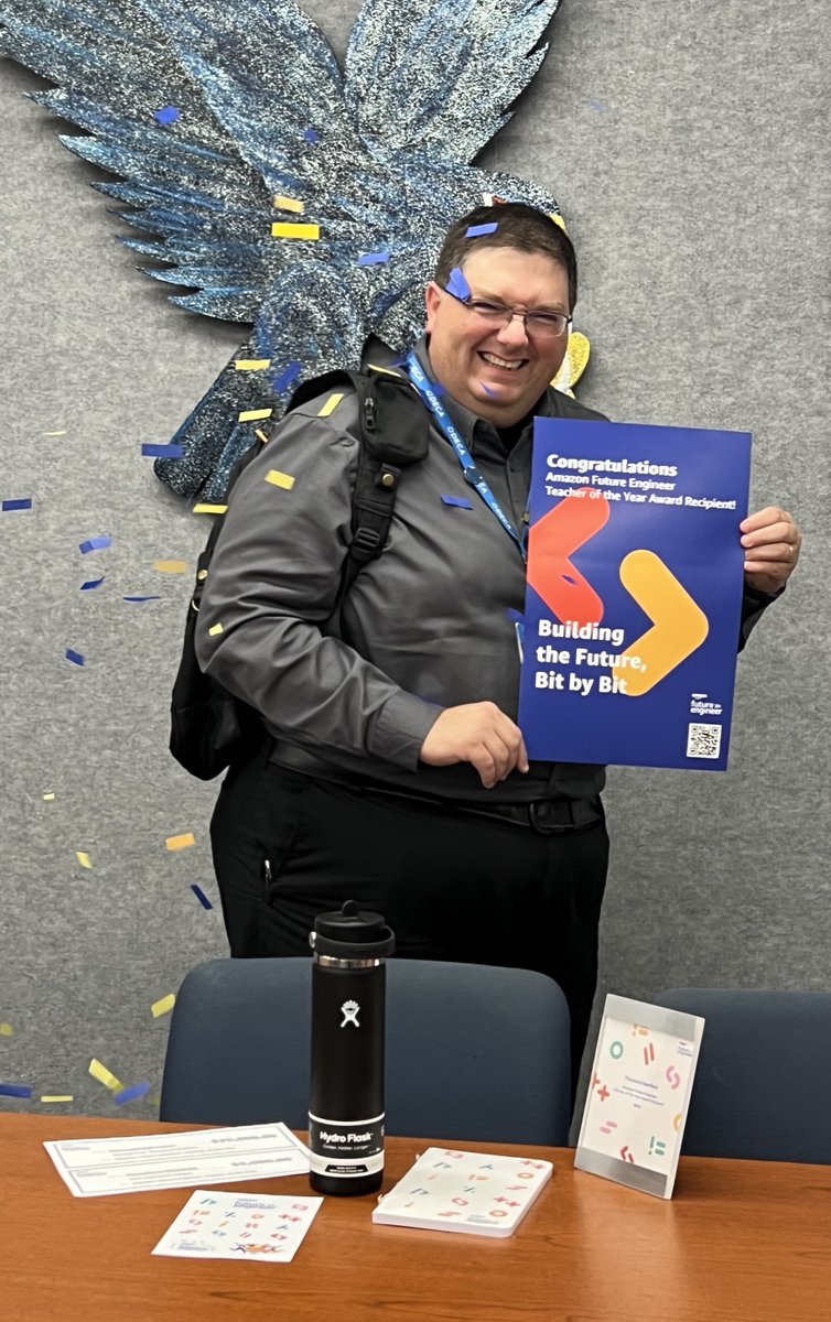 So proud of our <a href="/DECAInc/">DECA Inc.</a> Advisor. Named an Amazon Future Engineer Teacher of the Year amazonfutureengineer.com/teacher-of-the…
<a href="/HillsboroughSch/">Hillsborough Schools</a> <a href="/HCPSCTAE/">Dept of Career, Technical, and Adult Ed</a> <a href="/Armwood_HS/">Armwood High School</a> <a href="/Armwood_CompSci/">Armwood Computer Science</a> <a href="/NAFCareerAcads/">NAF</a> @ArmwoodAcademy <a href="/tanewfield/">Ted Newfield, Ed.D</a> <a href="/ARMWOODHSAVID/">Armwood HS AVID</a>