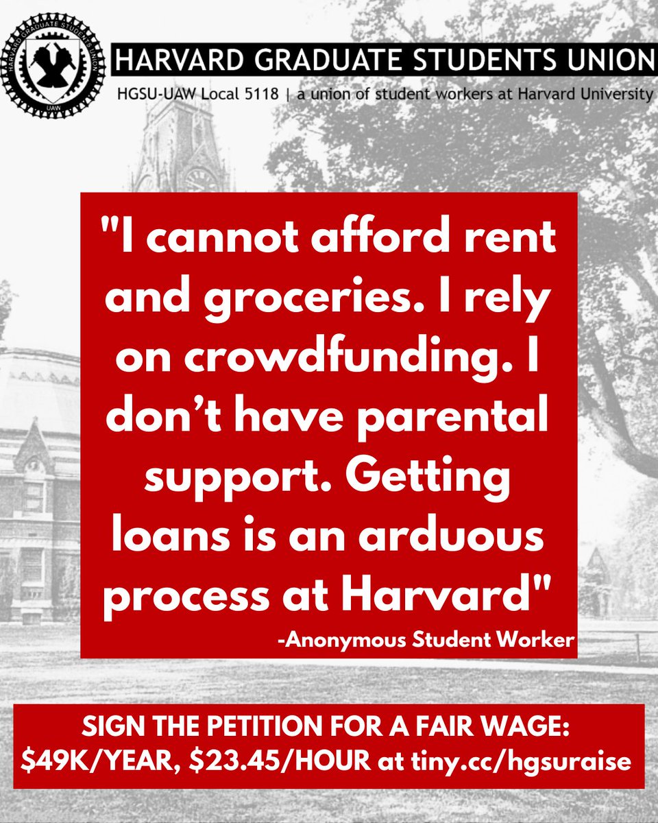 Read a testimonial from our petition for a fair wage (tiny.cc/hgsuraise): "I rely on crowdfunding."