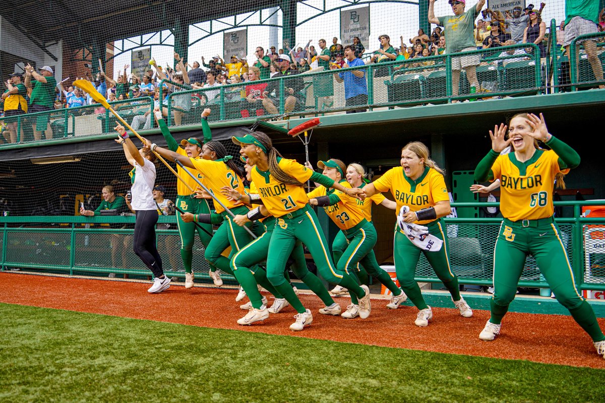 NCAASoftball's tweet photo. Vote for the #NCAASoftball Photo of the Week 📸

1️⃣ @BaylorSoftball Brought the brooms (literally) 🧹
2️⃣ @RedbirdsSB Walk-off hero 🦸‍♀️
3️⃣ @IndianaSB Home run energy 💣
4️⃣ @SHUSoftball Fired up 🔥 https://t.co/FqBUnj8gIm