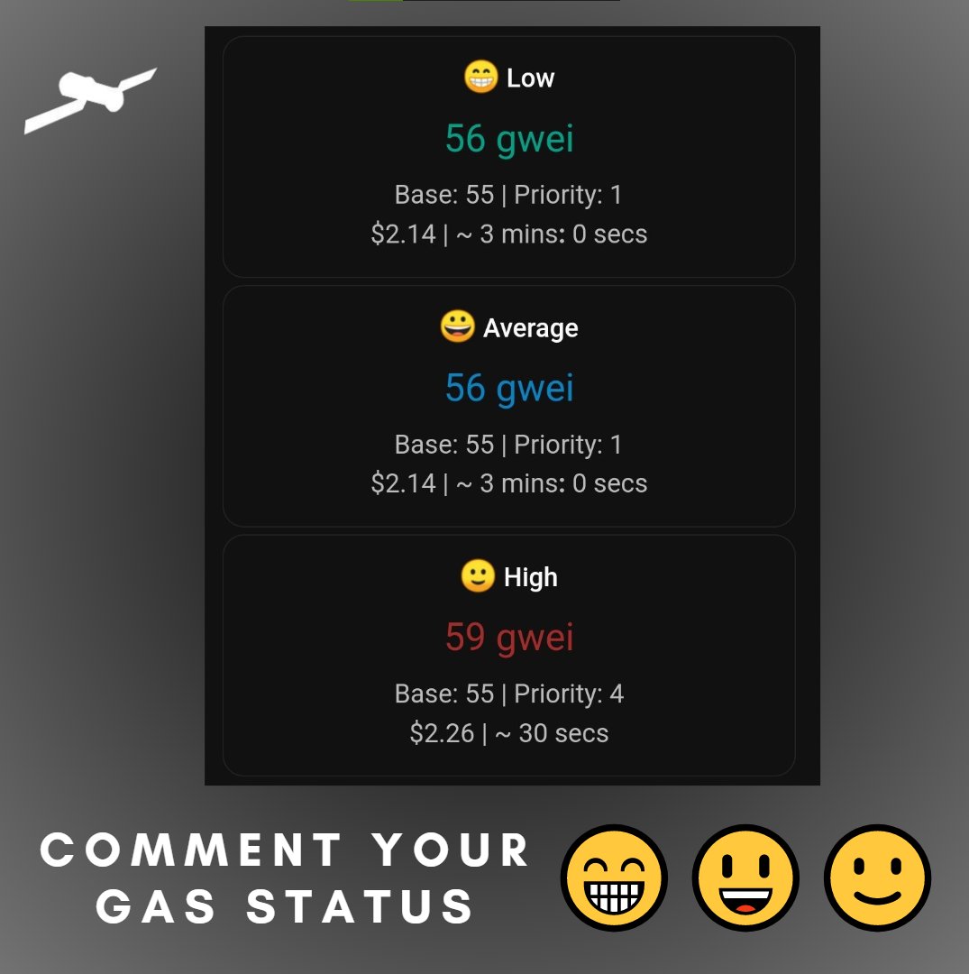 Show us what you got! 👇

😁😃🙂

#gasfee #gasfees #TransactionFail #ethereumpow #etherum