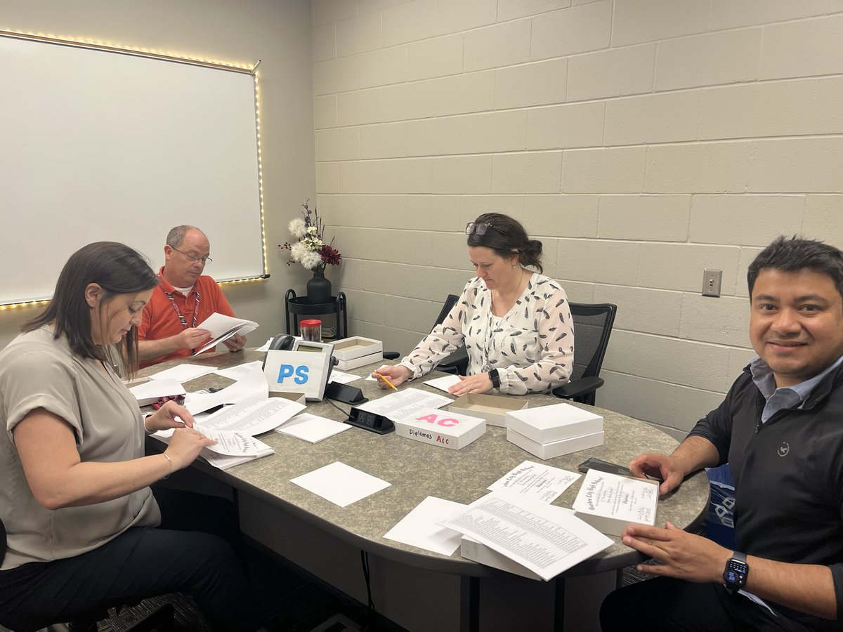 counselorsGCHS's tweet photo. The most magical time of year! We ❤️our graduates! Sorting diplomas today - can’t wait for Sunday! #gcbuffpride #1herd #classof2023 https://t.co/vNeHisWUwL