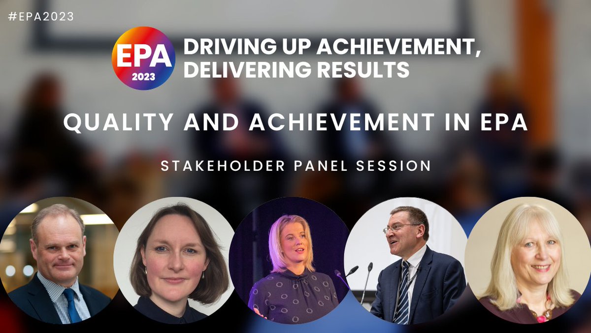 Federation of Awarding Bodies (FAB) (@awardingbodies) on Twitter photo 𝗤𝘂𝗮𝗹𝗶𝘁𝘆 𝗮𝗻𝗱 𝗔𝗰𝗵𝗶𝗲𝘃𝗲𝗺𝗲𝗻𝘁 𝗶𝗻 𝗘𝗣𝗔
𝘚𝘵𝘢𝘬𝘦𝘩𝘰𝘭𝘥𝘦𝘳 𝘗𝘢𝘯𝘦𝘭 𝘚𝘦𝘴𝘴𝘪𝘰𝘯 𝘢𝘵 #𝘌𝘗𝘈2023
On the panel: Robert Nitsch CBE (<a href="/IFAteched/">IfATE</a>), Catherine Large OBE (@Ofqual), Peter Mucklow (<a href="/educationgovuk/">Department for Education</a>), <a href="/CandaceSkills/">Candace Miller 💙🇺🇦</a> (<a href="/SFJAwards/">SFJ Awards</a>), Chaired by 𝗤𝘂𝗮𝗹𝗶𝘁𝘆 𝗮𝗻𝗱 𝗔𝗰𝗵𝗶𝗲𝘃𝗲𝗺𝗲𝗻𝘁 𝗶𝗻 𝗘𝗣𝗔
𝘚𝘵𝘢𝘬𝘦𝘩𝘰𝘭𝘥𝘦𝘳 𝘗𝘢𝘯𝘦𝘭 𝘚𝘦𝘴𝘴𝘪𝘰𝘯 𝘢𝘵 #𝘌𝘗𝘈2023
On the panel: Robert Nitsch CBE (<a href="/IFAteched/">IfATE</a>), Catherine Large OBE (@Ofqual), Peter Mucklow (<a href="/educationgovuk/">Department for Education</a>), <a href="/CandaceSkills/">Candace Miller 💙🇺🇦</a> (<a href="/SFJAwards/">SFJ Awards</a>), Chaired by