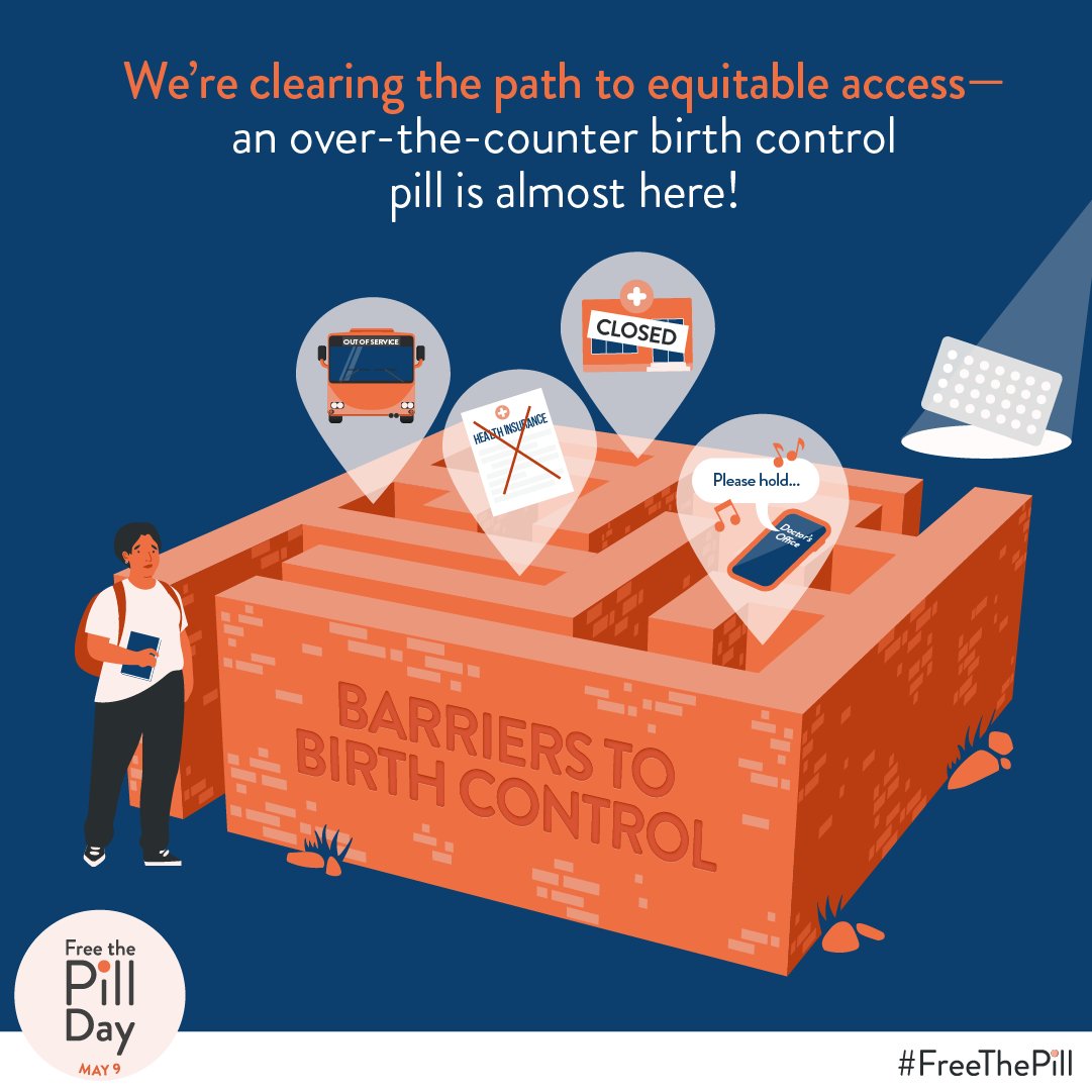 It’s #FreeThePill Day! We’re calling for a future where everyone can make their own #ReproHealth decisions &amp; access essential care—including contraception. It’s time for an over-the-counter #BirthControl pill that’s fully covered by insurance &amp; available without age restrictions!