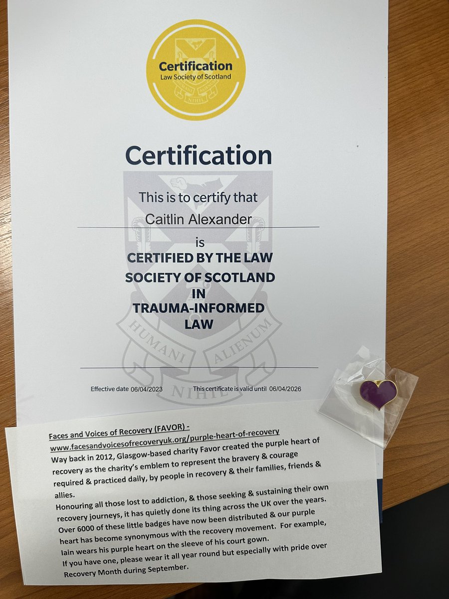 What a lovely surprise at work today from <a href="/Lawscot/">Law Society Scotland</a> - such a poignant sentiment!