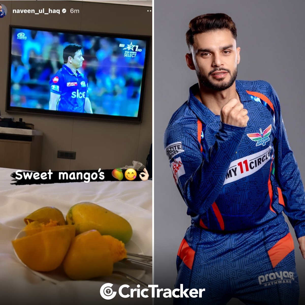 Cricketracker's tweet photo. Naveen-ul-Haq is following the MI v RCB game.

📸: IPL

#IPL2023 #MIvsRCB #ViratKohli #NaveenulHaq https://t.co/ExMOqpU1F0