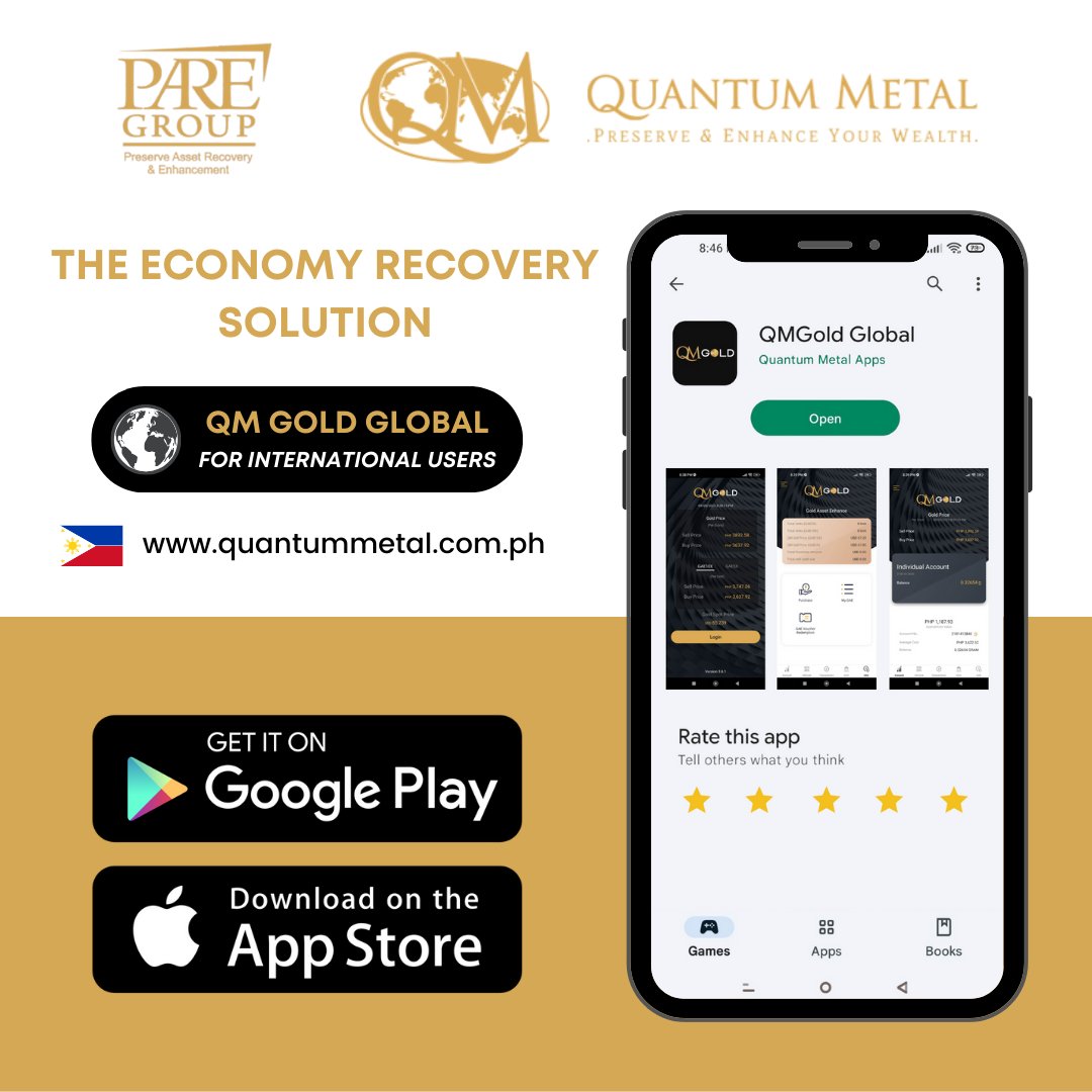 inventor_chris's tweet image. Download the latest Quantum Metal app now!

For PH users search QM Gold Global on Playstore and App Store.

Register and get your FREE QM gold account here: bit.ly/QMgoldaccountr…

&quot;A Shared Vision for Success, Together We Achieve&quot;