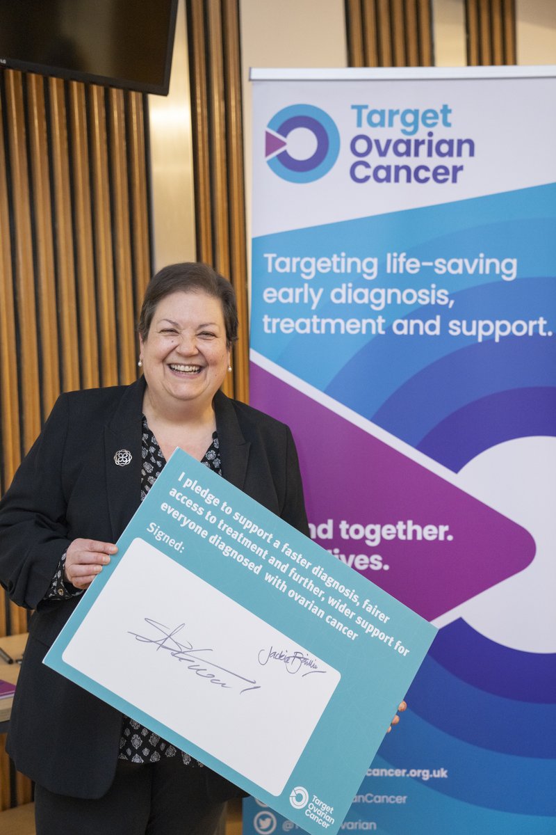 I was pleased to join @TargetOvarian recently @ScotParl and delighted to pledge to support a faster diagnosis, fairer access to treatment and further, wider support for everyone diagnosed with #ovariancancer