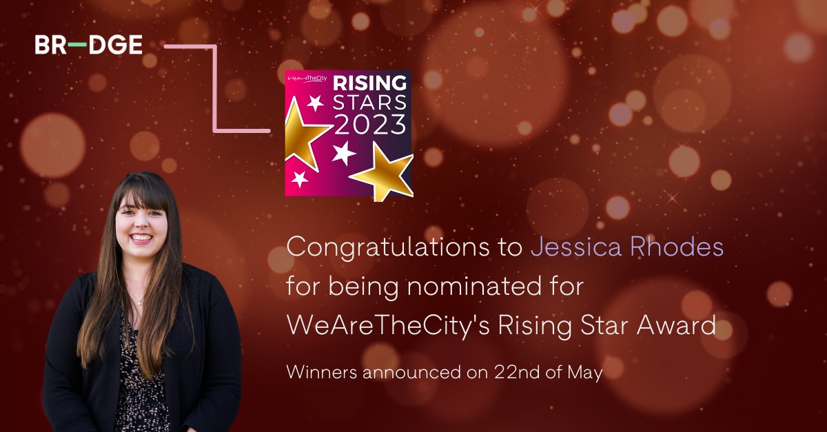 BR-DGE (@bridgeorch) on Twitter photo Huge congratulations to our Head of Marketing, Jessica Rhodes, who's been nominated for <a href="/WeAreTheCity/">WeAreTheCity</a>'s Rising Star Award in the Advertising & Media Category 🏆
Click here to find out more about Jess and her career >> wearethecity-risingstars.com/jessica-rhodes…
#RisingStars100 #Awards #FinTech Huge congratulations to our Head of Marketing, Jessica Rhodes, who's been nominated for <a href="/WeAreTheCity/">WeAreTheCity</a>'s Rising Star Award in the Advertising & Media Category 🏆
Click here to find out more about Jess and her career >> wearethecity-risingstars.com/jessica-rhodes…
#RisingStars100 #Awards #FinTech