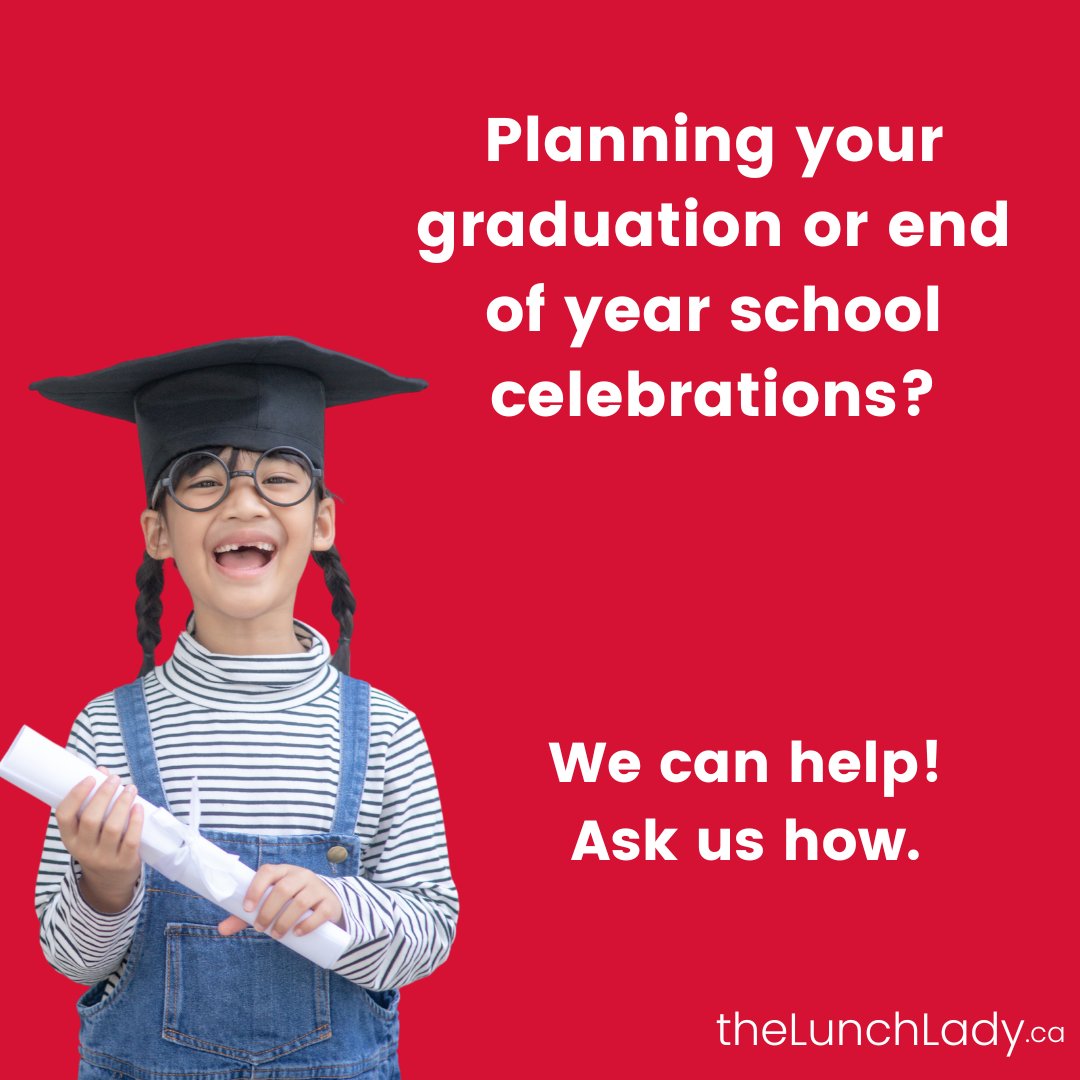 LunchLadyGroup's tweet photo. The Lunch Lady can help meet your event catering needs with meals and treats that meet school nutrition guidelines.

Are you planning a special event?  Let us help.

info@thelunchlady.ca https://t.co/In4IqAhGwQ