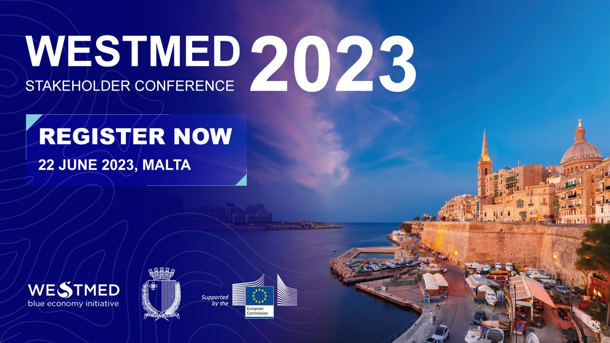 WestMedStrat's tweet photo. 📢Registrations have opened for the #WestMEDConference 2023 in Malta!

Latest 🌊#blueeconomy opportunities and  developments in the WestMED region on 22 June

Don't miss out, secure your place today!
👉https://t.co/EddEfU7yJk

@EU_MARE @cinea_eu @EUAtlantic https://t.co/aV7TvNPu2f