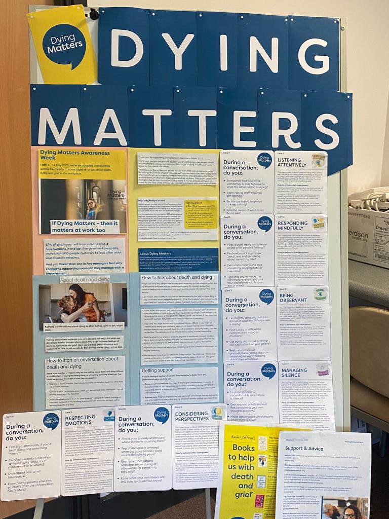 CharlotteRider7's tweet photo. It’s been the first successful day of the Palliative Care ‘drop-in’ event at Bull Farm PCC (Mansfield) today. Lovely discussions with the community teams. Come and join us for a chat..we’re here daily 11.00-13.00 until a Friday 😊
@dyingmatters @PICS https://t.co/t3w0qz0Rsm
