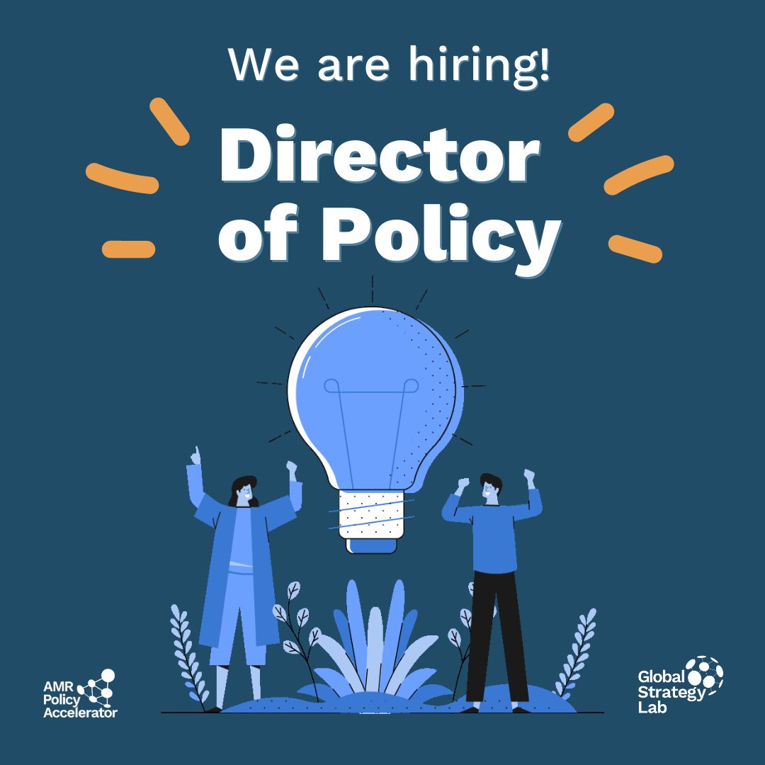Hiring a Director of Policy at the @wellcometrust funded #AMRPolicy Accelerator! 👀Are you someone with: ✅Strong policy and communication skills ✅Creativity and enthusiasm ✅Passion to tackle global health challenges Apply here➡️ bit.ly/3nNDqzB