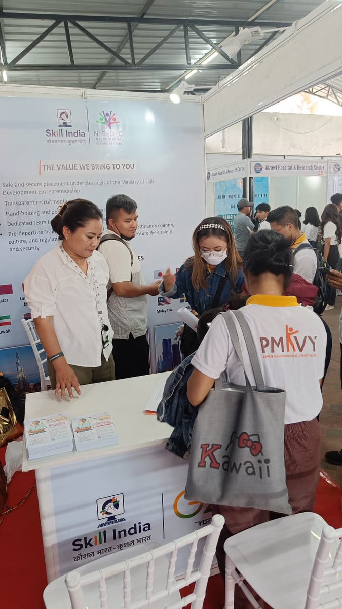 NSDCIndia's tweet photo. Check out the first-ever Mizoram Mega Job Fair 2023! Organized by LESDE under SANKALP scheme and MCC Scheme. The event was inaugurated by Shri Tawnluia , Deputy Chief Minister Mizoram. https://t.co/EHpHram2Yq