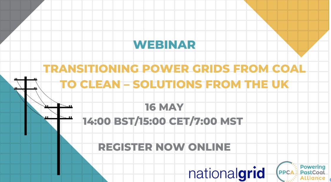 Curious to know more about transitioning power grids from #coaltoclean energy? 🔌 Join the PPCA, @nationalgrid @pembina & others for an insightful discussion on how to modernise grids to carry forward a transition to clean sources of energy. Register now 👉lnkd.in/e6ZDaeRa