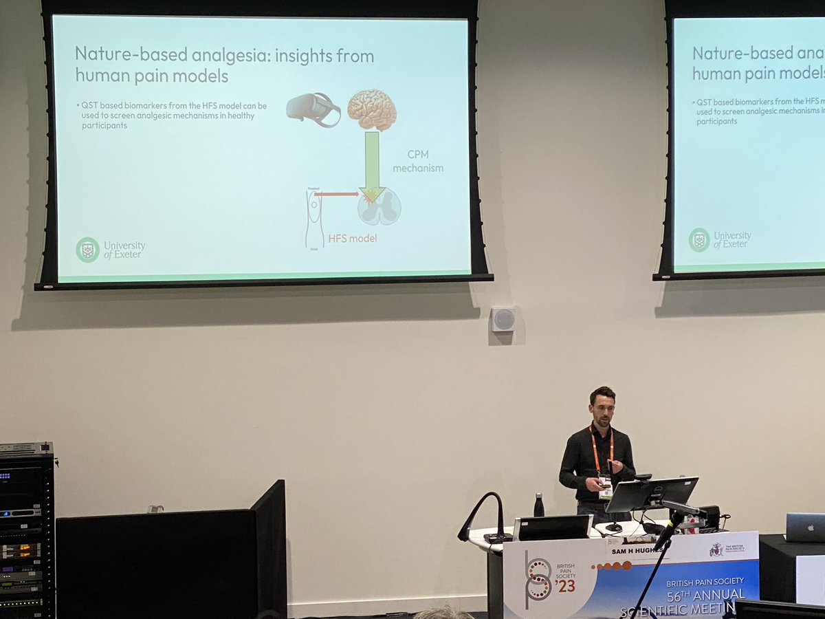 Paul Strutton (@strutton_paul) on Twitter photo Great talk by <a href="/SamNeuroPain/">Sam Hughes</a> at <a href="/BritishPainSoc/">The British Pain Society</a> 2023 annual meeting on using virtual reality to enhance endogenous analgesic activity. Great talk by <a href="/SamNeuroPain/">Sam Hughes</a> at <a href="/BritishPainSoc/">The British Pain Society</a> 2023 annual meeting on using virtual reality to enhance endogenous analgesic activity.