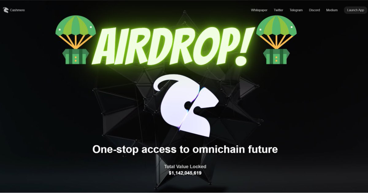 🪂We are Here With Another Potential #Testnet Airdrops <a href="/CashmereLabs/">Cashmere Labs</a>🚀🚀

🔥Built on @Layerzero_Labs MVB VI <a href="/BinanceLabs/">Yzi Labs</a>🚀 

💰Let's Dive Into Detailed 🧵 to Know More About <a href="/CashmereLabs/">Cashmere Labs</a> Testnet #Airdrop

Hit ❤️ Button
🔁 Retweet &amp;
Follow for more💰

#Airdrops