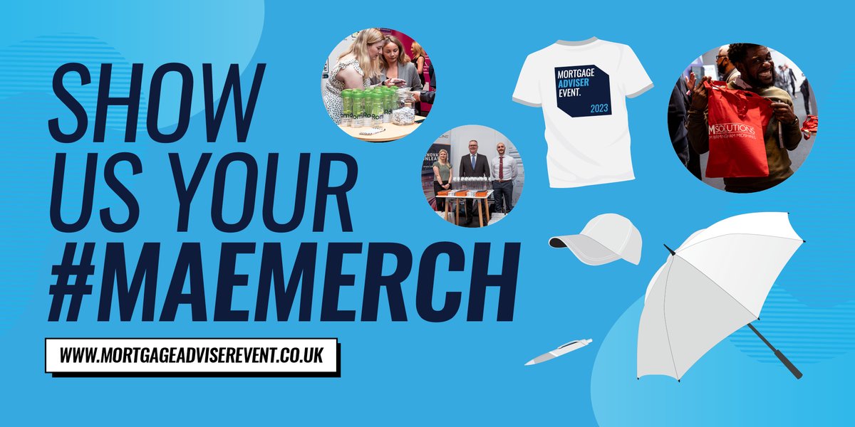 Everybody loves a good freebie - and we're sure there'll be some great goodies on hand for London - exhibitors, show us what you've got using #MAEMerch!

And if you're looking to get your hands on some great stuff, join us at MAE London at mortgageadviserevent.co.uk/events/london #MAE23