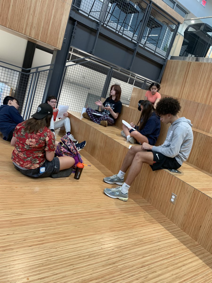 When poetry meets social studies. Students leading their classmates through their Found Poems in some of the cool learning spaces at <a href="/UpperMerionSD/">Upper Merion Area School District</a> . Activity inspired by Rodolfo Gonzales’ “Yo Soy Joaquín” poem. #chicanomovement #yosoyjoaquin