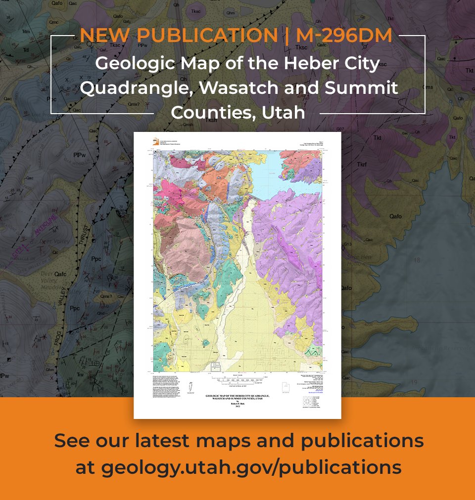 utahgeological's tweet photo. Geologic Map of the Heber City Quadrangle, Wasatch and Summit Counties, Utah (M-295DM). See publication details at: https://t.co/6m8avjIZFX
#geology #utahgeology #summitcounty #wasatchcounty https://t.co/k9fnxMNLVz