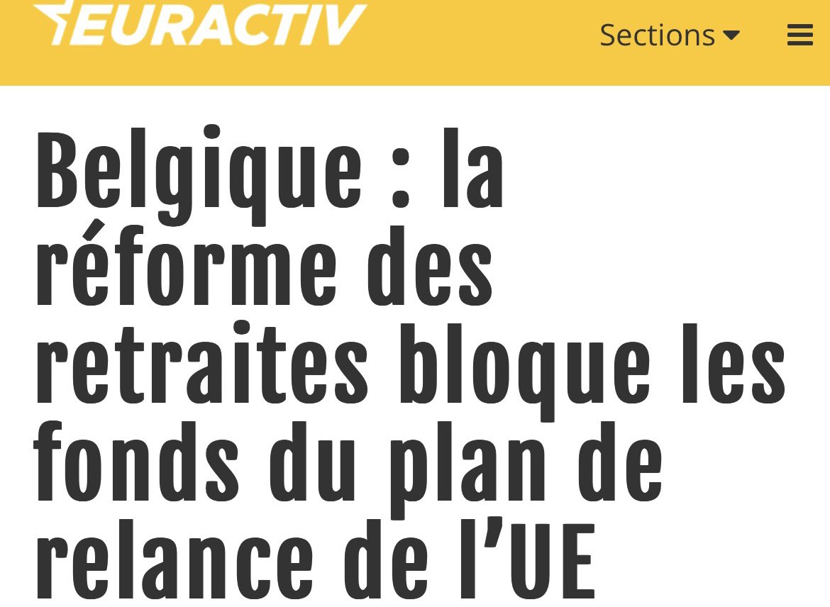 f_philippot's tweet photo. L’UE bloque les subventions dues à la Belgique au nom du plan de relance covid parce que…la Belgique tarde à faire sa réforme des retraites !

Après ça, le gouvernement français osera encore dire que sa réforme n’a rien à voir avec l’UE ! 

Macronistes = menteurs pathologiques ! https://t.co/362P7AlD7c