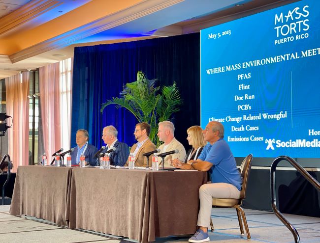 NapoliShkolnik's tweet photo. Paul Napoli, Hunter Shkolnik along with other distinguished panelists presenting on Environmental Litigations at the 2023 Mass Torts Puerto Rico Conference. #MTPR #NapoliShkolnik https://t.co/22ojfGPDfg