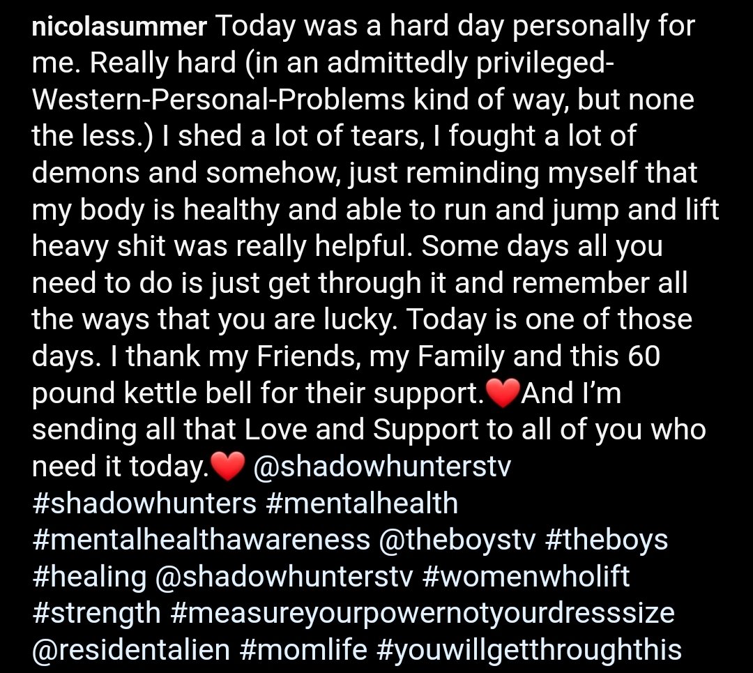 TMI_Uruguay's tweet photo. We love you @NicolaNCD! Thank you for been so open and been a #RoleModel for each and everyone of us...you are a #TotalBadAss, never forget it! 😘❤️ #measureyourpowernotyourdresssize #ShadowFam #MamaLightwood https://t.co/f6Pfnw5b9x