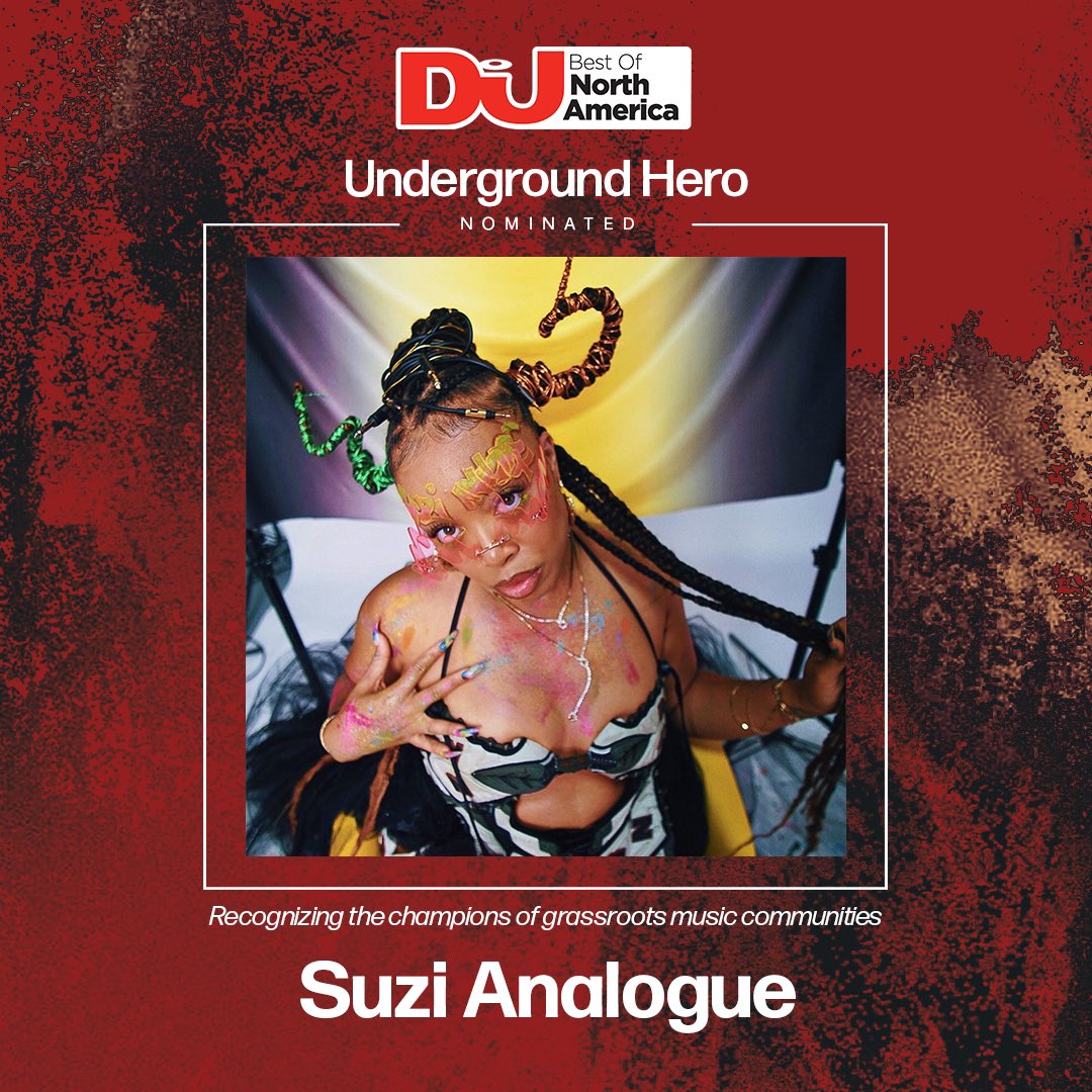 ♬ $UZI ΛNΛLØGUΣ © (@suzianalog) on Twitter photo x I’m honored to be nominated for <a href="/DJmag/">DJ Mag</a> “Underground Hero” award. You can show love & vote for me here: bestofna.djmag.com 🖤 x 
#LifeInAnalogue #NeverNormalWorldwide x I’m honored to be nominated for <a href="/DJmag/">DJ Mag</a> “Underground Hero” award. You can show love & vote for me here: bestofna.djmag.com 🖤 x 
#LifeInAnalogue #NeverNormalWorldwide