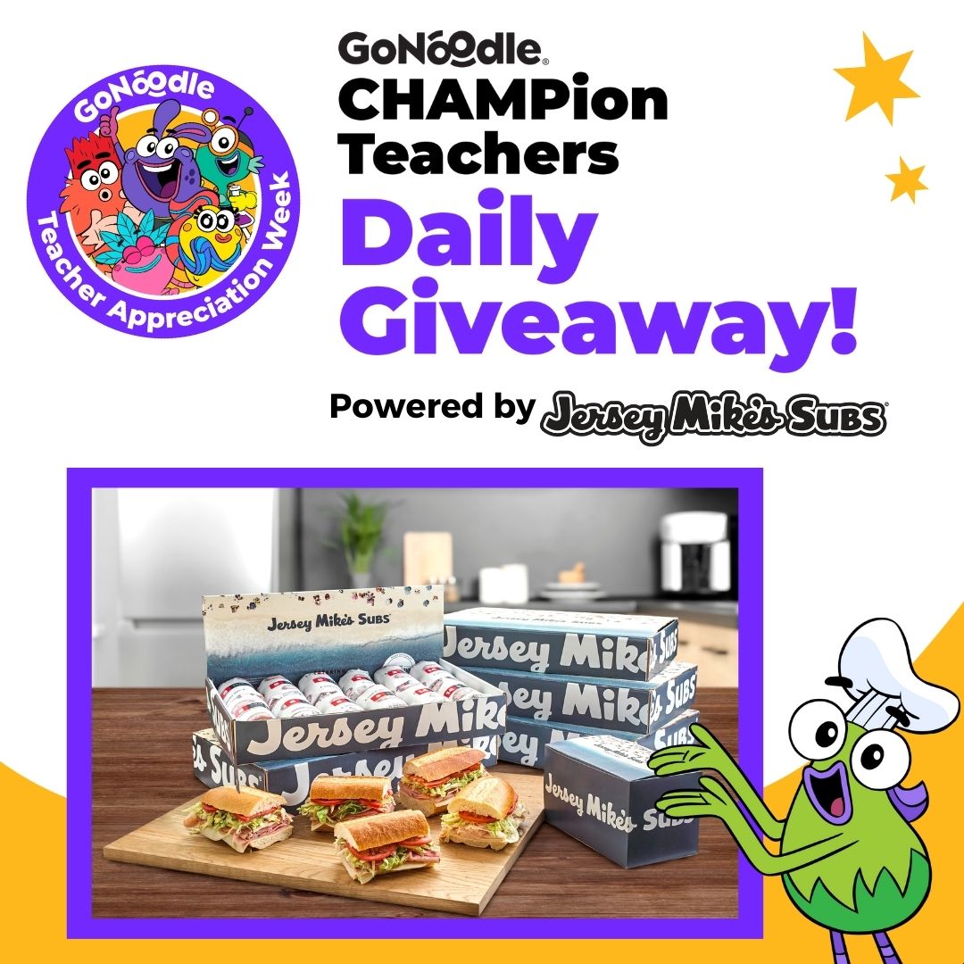 GoNoodle on Twitter "Daily TeacherAppreciationWeek Giveaway! Day 2
