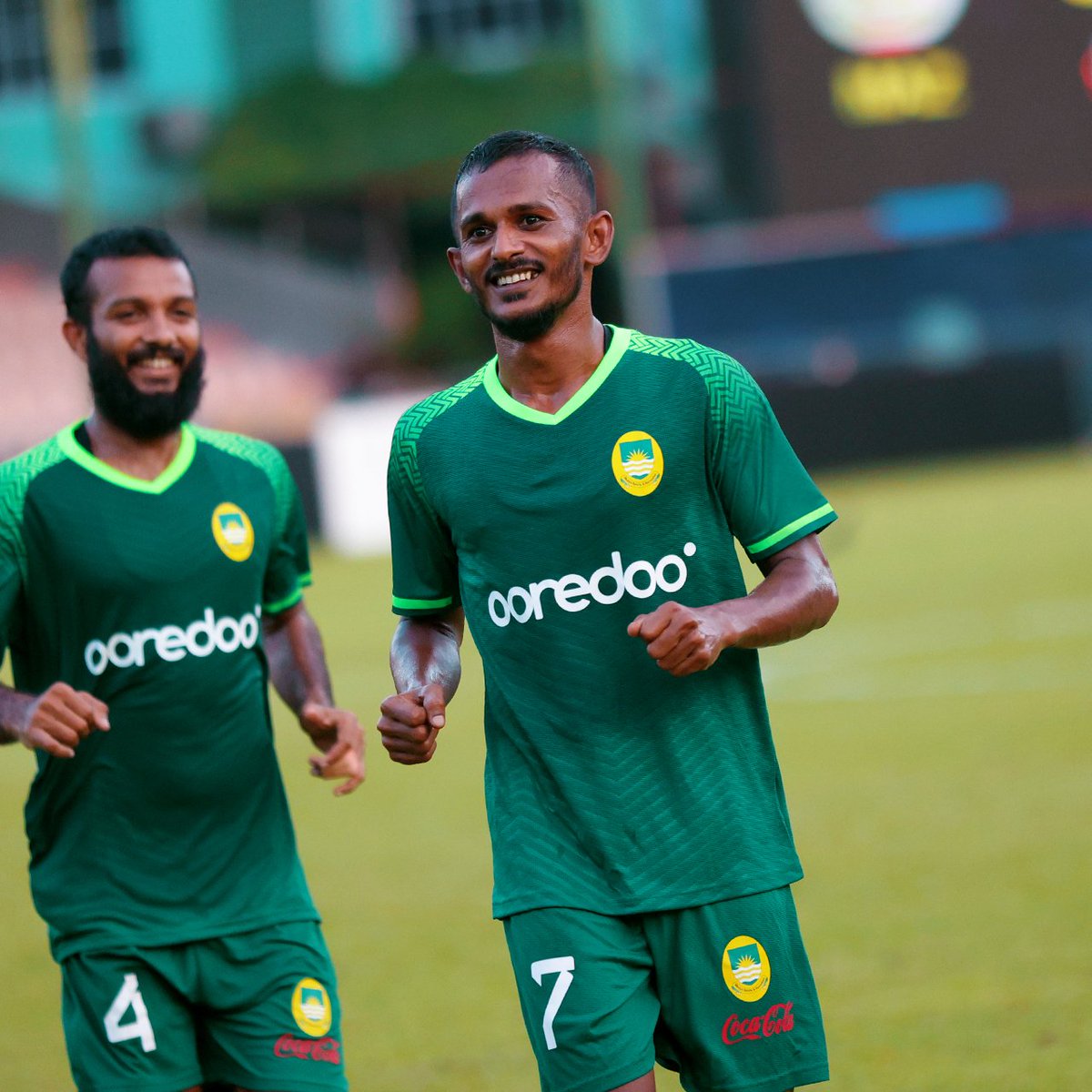 First goal for @MaziyaSr ⚽⚡
🟢  MAZ 7x2 UNV 🟢 
What a win lads! Happy for my bro Hamza for the hat-trick 💪

📸: <a href="/abeedhmv/">Abdulla Abeedh</a>