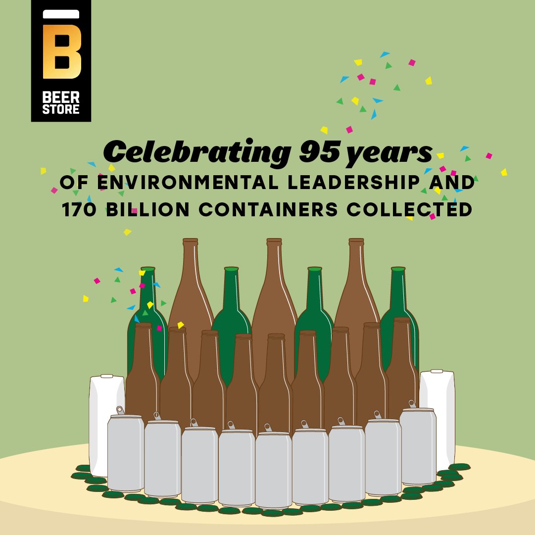 The Beer Store (@thebeerstoreon) on Twitter photo So, uh, together we did a thing. Between you + us + the Ontario Deposit Return Program (ODRP) we've collected a casual (not casual) 170 billion containers over the last 95 years. That's billion. With a B! 🤯 Cheers to keeping Ontario clean and green. 🌲 So, uh, together we did a thing. Between you + us + the Ontario Deposit Return Program (ODRP) we've collected a casual (not casual) 170 billion containers over the last 95 years. That's billion. With a B! 🤯 Cheers to keeping Ontario clean and green. 🌲