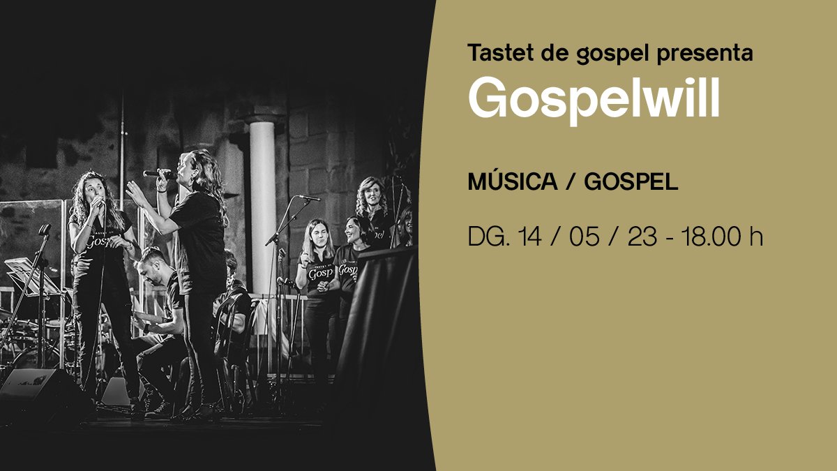 Teatrecirvianum's tweet photo. I per acabar la setmana us proposem un concert de gòspel, o com diuen ells, una història de vida portada als escenaris a través de cançons escollides per explicar una experiència vital. 

GOSPELWILL, imprescindible! https://t.co/TnvBA6YFOY 🎫 https://t.co/CfcWJCbUvQ