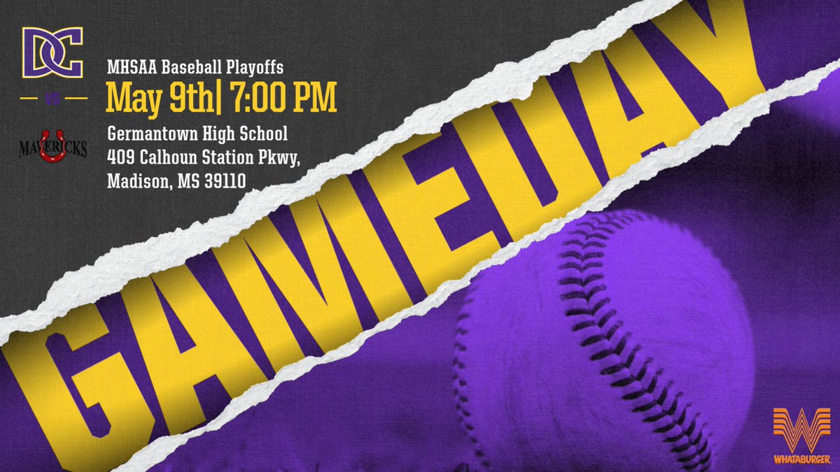 athletics_dc's tweet photo. ⚾️⚾️GAMEDAY⚾️⚾️
MHSAA Playoff - 3rd Round - Game 1
🆚Germantown
📍Madison, MS
🕖7:00PM
📺🖥️@desotonetwork (https://t.co/TZjrGpOoKl)
Good luck to @dc_jaguar!
#GDTBAJ
#PlayOnePlayAll https://t.co/XVZwMSanIT