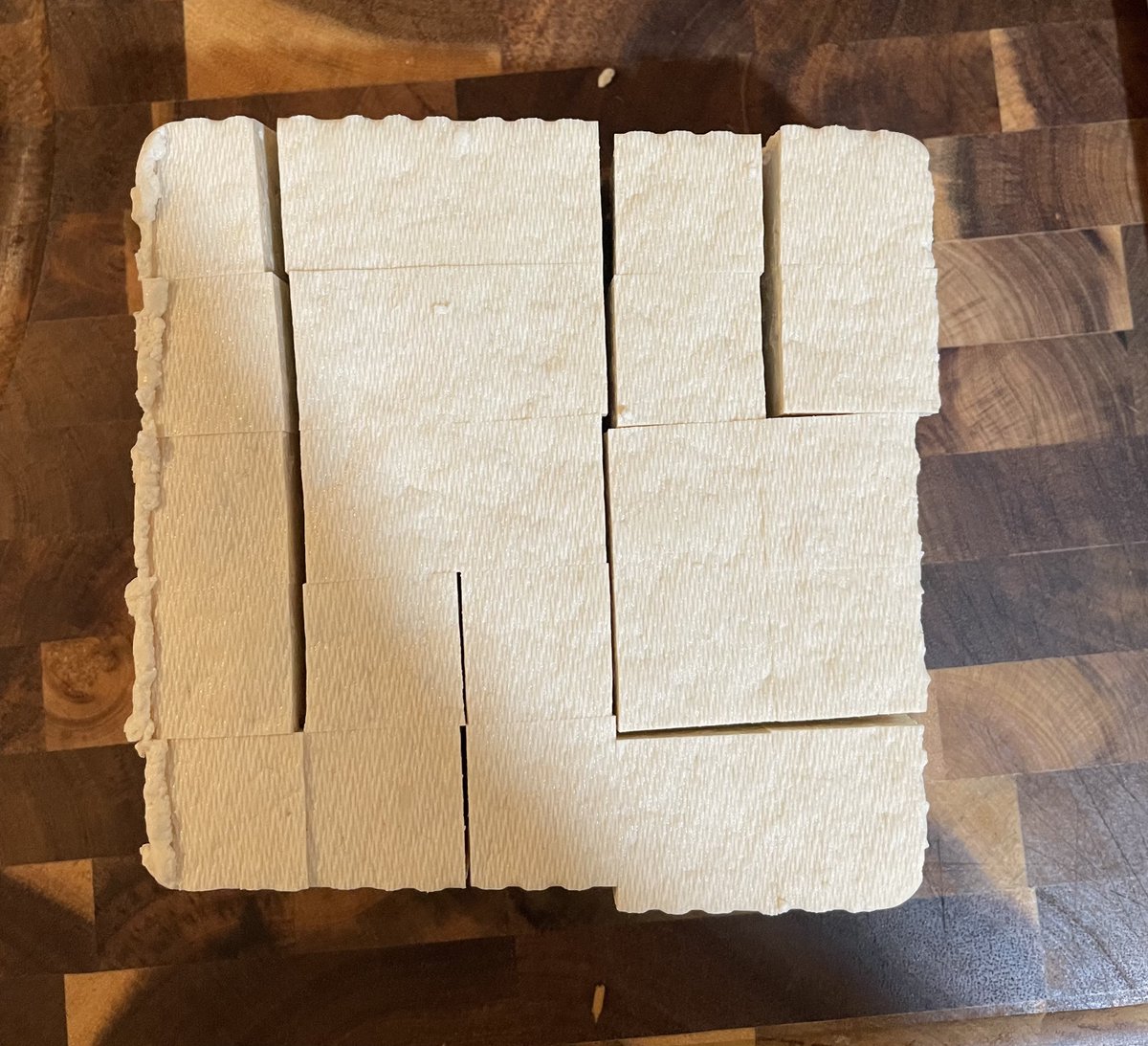 poodwattle's tweet photo. What does your pattern recognition tell you about this tofu https://t.co/z1F3uy16F1