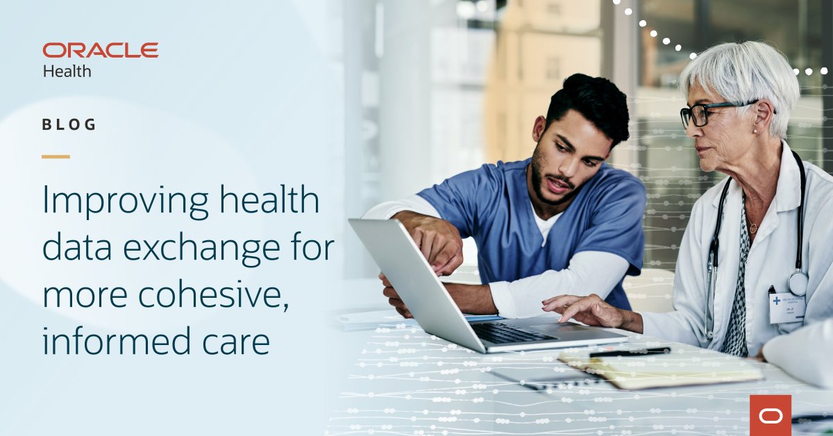 DiSeghposs's tweet photo. Together as an industry, we can connect data to create a complete, interoperable network with the patient at the center.

Learn how @OracleHealth Seamless Exchange can provide care teams with enhanced visibility, actionable data, and intuitive workflows: https://t.co/cQhNPUQwIn https://t.co/mNqqBsOK4J
